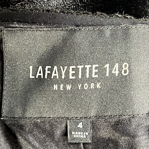 LAFAYETTE 148 | Black Zip Front Textured Jacket | Silk Blend | Size 4 - Picture 7 of 9